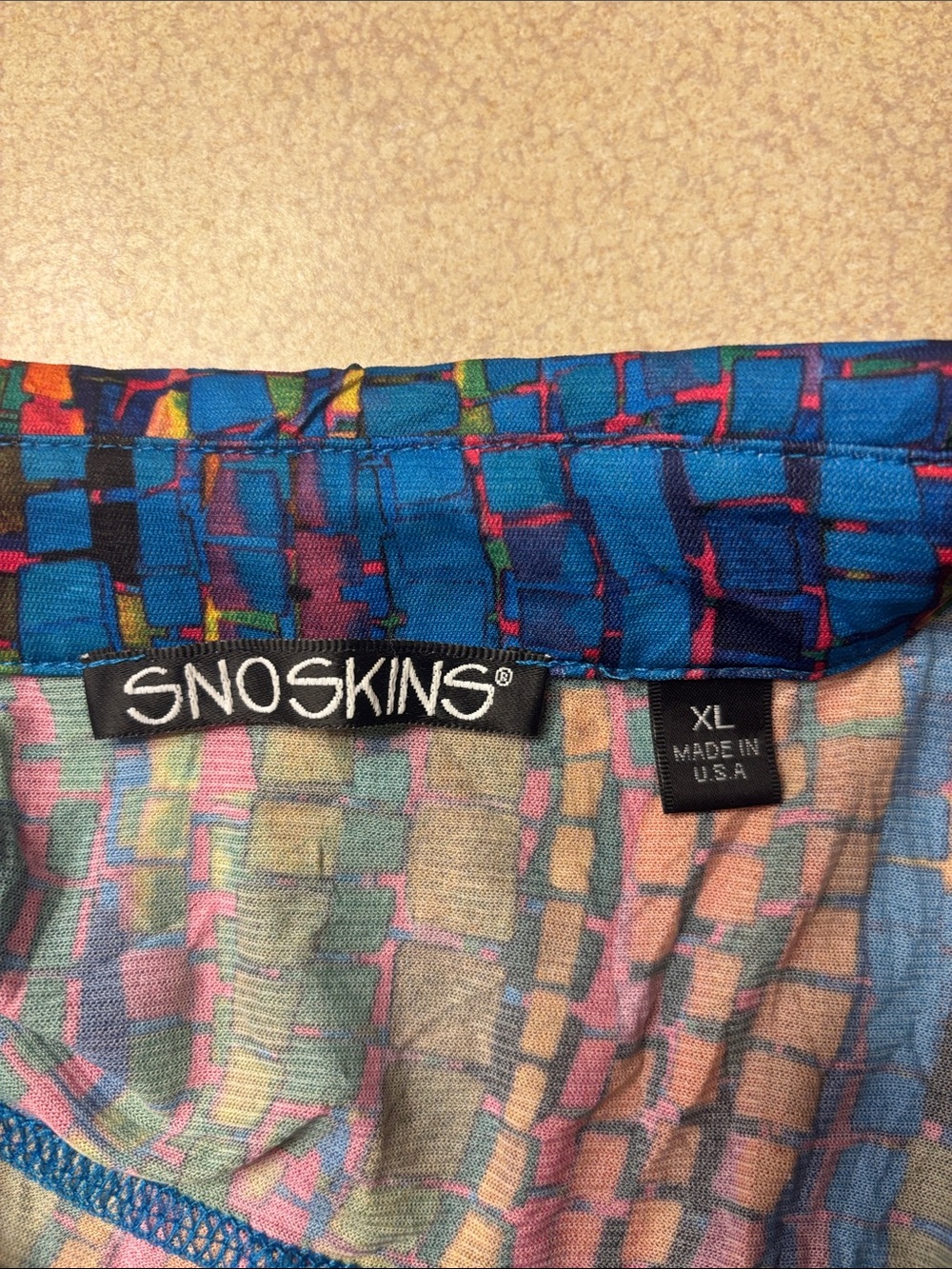 SNO SKINS Multicolor Button-Down Tunic Shirt - Blue, Red, Green, Yellow - Picture 4 of 5